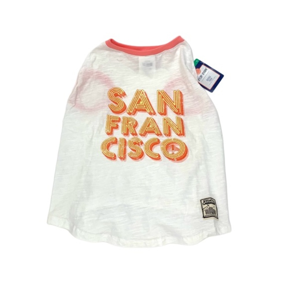 Top Paw San Franciso Statement Graphic Dog Travel Tee Shirt New Nwt Size Large
